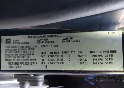 2010 Hummer H3 Suv Alpha z USA, uszkodzony, nr VIN 5GTMNLEP7A8114213